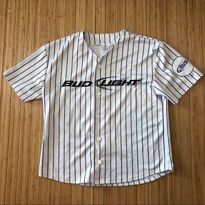 Bud Light Pinstripe Baseball Jersey